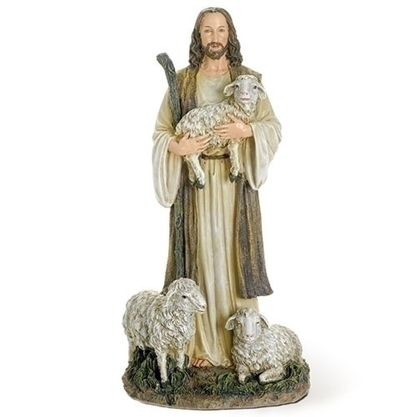 Good Shepherd Figure with Sheep Statue